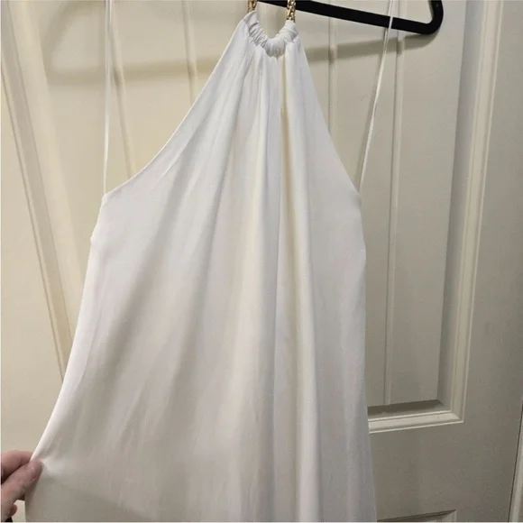 Banana Republic Halter Dress Cream Maxi Size 10 EUC - Picture 7 of 13